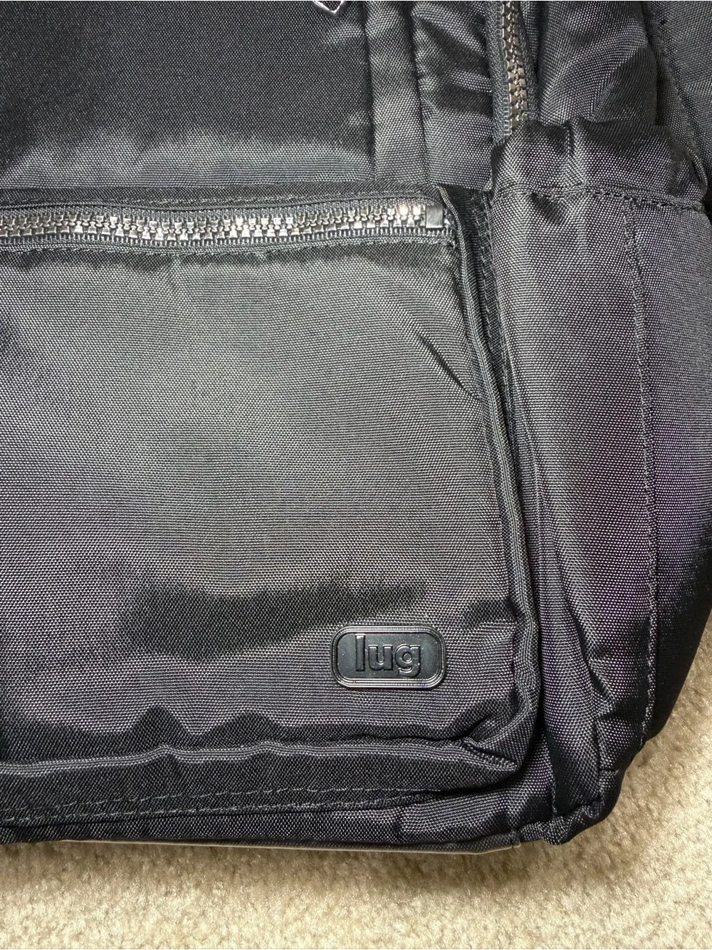 Lug NWT hatchback black nylon everyday backpack infinity collection bag - Picture 2 of 8